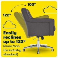 Serta - Ashland Memory Foam & Twill Fabric Home Office Chair - Graphite - Alternate Views
