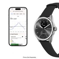 Withings - ScanWatch 2 - Heart Health Hybrid Smartwatch - 42mm - Black/Silver - Alternate Views