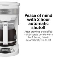 Hamilton Beach - 12 Cup Programmable Coffee Maker - White - Alternate Views