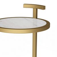 Simpli Home - Brook  C Side Table - White/Gold - Alternate Views