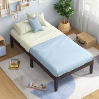 Costway Twin Size Wooden Platform Bed Frame 14
