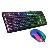 iBUYPOWER - Chimera KM7 Full-Size Wired Membrane RGB Keyboard and Optical Mouse Bundle - Black - Alternate Views