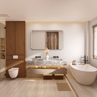 LOVMOR - Tempered Glass Rounded Rectangle Framed Wall-Mounted Bathroom Vanity Mirror - 60