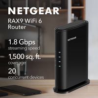 NETGEAR - Nighthawk AX1800 Dual-Band Wi-Fi Router - Black - Alternate Views