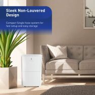 Friedrich - 35-Pint 16.25 Quart Bucket Capacity Dehumidifier - White - Alternate Views