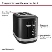 KitchenAid - 2 Slice Programmable Toaster - Black Matte - Alternate Views