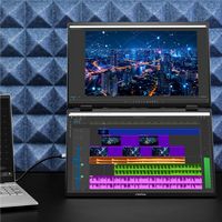 SideTrak - SideTrak® Solo Book 15.6” Stacked Dual Monitor - Black - Alternate Views