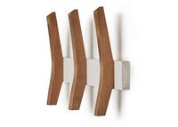 TRINITY - DRAKESTONE | Mid-Century Coat Rack w/ 3 Wooden Hooks | - White - Alternate Views