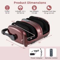 Costway - Foot & Calf Massager Vibration Compression Electric Leg Massager Machine with Heat Red ... - Alternate Views