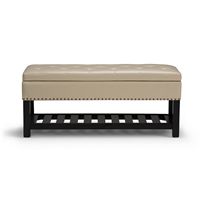 Simpli Home - Lomond Storage Ottoman Bench - Satin Cream - Alternate Views