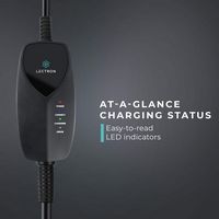 Lectron - J1772 Level 1 NEMA 5-15 Electric Vehicle (EV) WiFi Charger-up to 12A- 16' - Black - Alternate Views