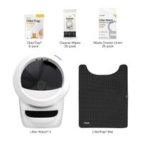 Whisker - Litter-Robot® 4 Smart App-Controlled Self-Cleaning Litter Box Core Accessories Bundle -... - Alternate Views