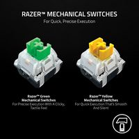 Razer - BlackWidow V3 Mini Hyperspeed Phantom Edition 65% Wireless Mechanical Yellow Linear Switc... - Alternate Views