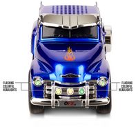 QFX - Retro Classic Truck Portable Bluetooth Speaker with Bass Radiator and LED Lights - Blue - Alternate Views