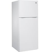 GE - 11.6 Cu. Ft. Top-Freezer Refrigerator with ENERGY STAR Certification - White - Alternate Views