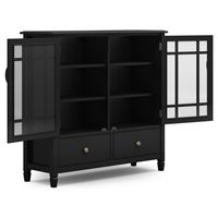 Simpli Home - Connaught Tall Storage Cabinet - Black - Alternate Views