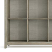 Simpli Home - Acadian Rustic Wood 12-Shelf Bookcase - Distressed Gray - Alternate Views