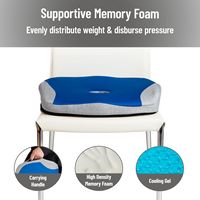 Mind Reader - Office Chair Cushion, Ergonomic, Orthopedic, Portable, Car, Memory Foam, 17.5