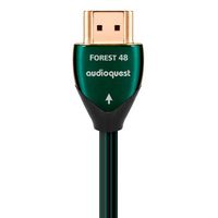 AudioQuest - Forest 48 2.5' 4K-8K-10K 48Gbps In-Wall Rated HDMI Cable - Black with Green Stripes - Alternate Views