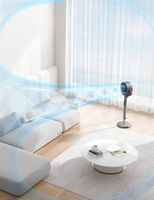 Dreo - Pedestal Fan with Remote, 120° + 105°Smart Oscillating Floor Fans with Wi-Fi/Voice Control... - Alternate Views