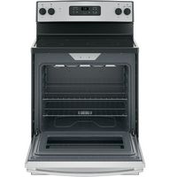 GE - 5.3 Cu. Ft. Freestanding Electric Range with Manual Cleaning - Stainless Steel - Alternate Views