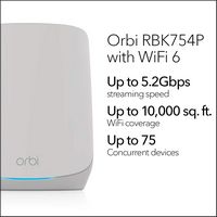 NETGEAR - Orbi 750 Series AX5200 Tri-Band Mesh Wi-Fi 6 System (4-pack) - White - Alternate Views