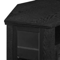 Walker Edison - Glass Two Door Corner Fireplace TV Stand for Most TVs up to 55