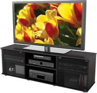 CorLiving - Holland Black Wooden TV Stand, for TVs up to 75