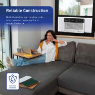 Friedrich - 10,000 BTU 450 Sq. Ft Window Air Conditioner with Remote Control Wi-Fi Enabled - White - Alternate Views