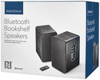 Insignia™ - 25W Bluetooth Bookshelf Speakers (Pair) - Black - Alternate Views