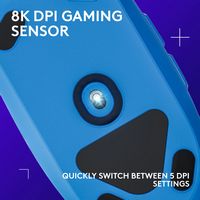 Logitech - G203 LIGHTSYNC Wired Optical Gaming Mouse with 8,000 DPI sensor - Wired - Blue - Alternate Views