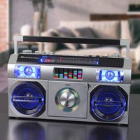 Studebaker - Master Blaster 5W Boombox with Bluetooth - Silver - Alternate Views