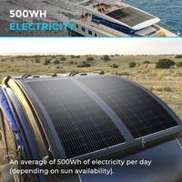 Renogy - 100W 12V Solar Panel Lightweight Semi Flexible  Monocrystalline Bendable Off-Grid Charge... - Alternate Views