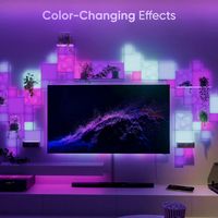 Nanoleaf - Blocks Squares Smarter Kit - Smart LED Wall Light Panels (6pk) - Multicolor - Alternate Views