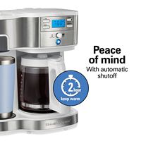 Hamilton Beach - 2-Way Programmable 12 Cup and Single-Serve Coffee Maker - White - Alternate Views