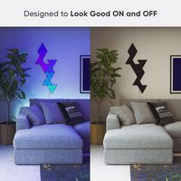 Nanoleaf - Shapes Ultra Black Triangles Expansion Pack (3 Panels) - Multicolor - Alternate Views