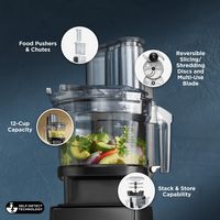 Vitamix - Food Processor Attachment - Black - Alternate Views