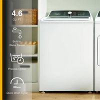 Whirlpool - 4.6 Cu. Ft. Top Load Impeller Washer with Built-in Faucet - White - Alternate Views