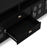 Simpli Home - Artisan SOLID WOOD 72 inch TV Media Stand in Black For TVs up to 80 inches - Black - Alternate Views