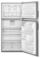 Maytag - 20.5 Cu. Ft. Top-Freezer Refrigerator - Monochromatic Stainless Steel - Alternate Views