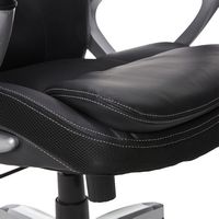 Serta - Amplify Work or Play Ergonomic High-Back Faux Leather Swivel Executive Chair with Mesh Ac... - Alternate Views