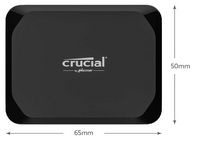 Crucial - X9 1TB External USB-C SSD - Black - Alternate Views