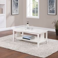 OSP Home Furnishings - Sierra Coffee Table - White Finish - Alternate Views