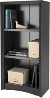 CorLiving - Quadra 2-Shelf Bookcase - Black - Alternate Views