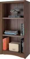 CorLiving - Quadra Collection 3 Shelf Floor-Standing Bookcase - Walnut - Alternate Views