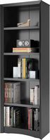 CorLiving - Quadra Collection 5 Shelf Floor-Standing Bookcase - Black - Alternate Views