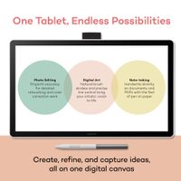 Wacom - One 14 (2025) Pen Display Drawing Tablet - White - Alternate Views