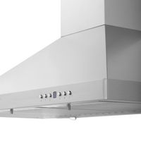 ZLINE - 48 inches - Externally Vented & Convertible - Wall Range Hood - Silver - Alternate Views