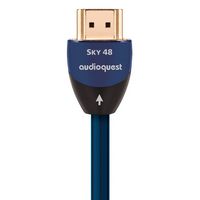 AudioQuest - Sky 48 9.8' 4K-8K-10K 48Gbps In-Wall Rated HDMI Cable - Black with Blue Stripes - Alternate Views