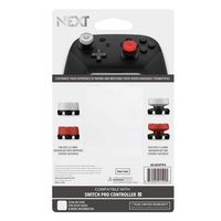 NEXT - Precision Thumbstick 4-Pack For Switch 2 and Switch Pro Controllers - Red/White - Alternate Views